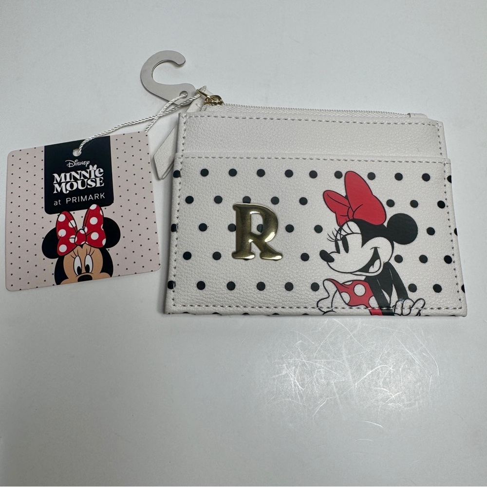 NWT. Disney Primark Minnie Mouse White and Black Polka Dot Card Holder
